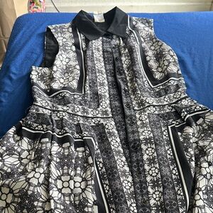 Black and White Patterned Dress